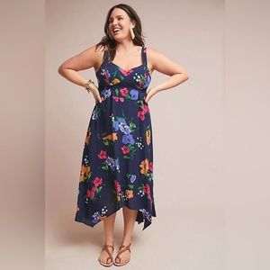 Maeve for Anthro Sleveless Floral Print Dress